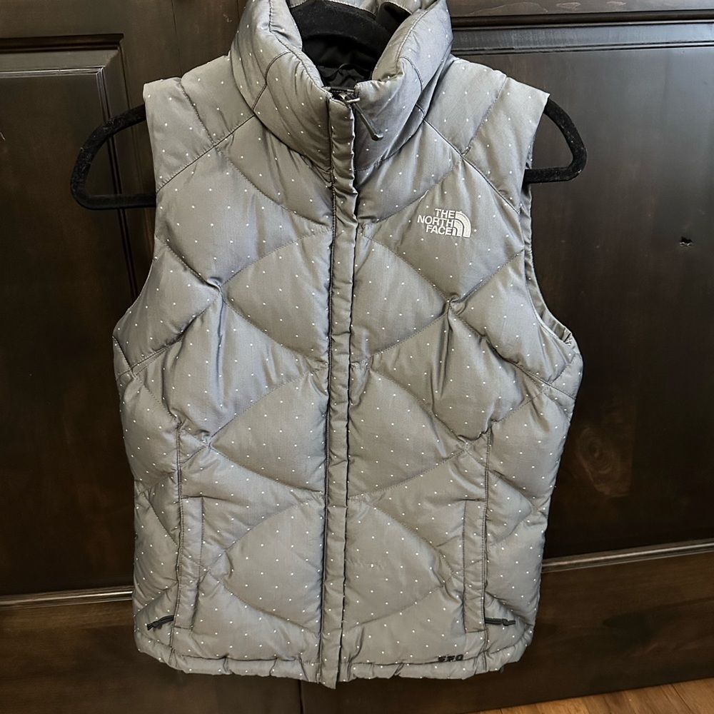 The North Face Light Gray Quilted Vest